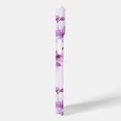 paarse kersenbloesems gepersonaliseerd monogram Case-Mate iPhone case (Achterkant / Rechts)