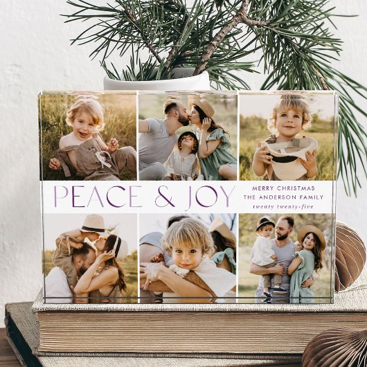 Paarse kerst 6 fotoblokken