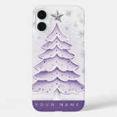 Paarse kerst Case-Mate iPhone case (Achterkant)