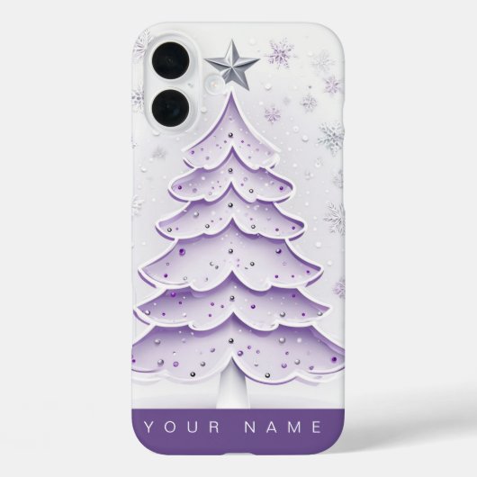 Paarse kerst Case-Mate iPhone case (Achterkant)