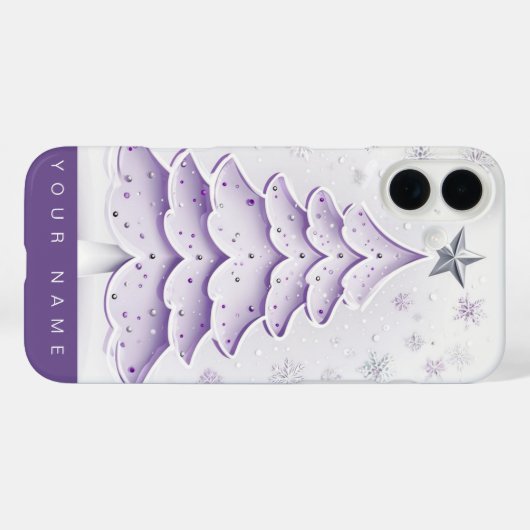Paarse kerst Case-Mate iPhone case (Achterkant (horizontaal))