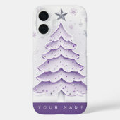Paarse kerst Case-Mate iPhone case (Achterkant)