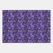 Paarse Kerst Elegantie Patroon Zilver Accent Inpakpapier Vel (Voorkant 3)