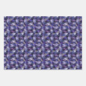 Paarse Kerst Elegantie Patroon Zilver Accent Inpakpapier Vel (Voorkant 2)