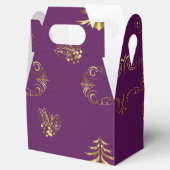 Paarse kerst en gouden kerst bedankdoosjes (Geopend)