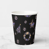 Paarse Kerst Feestbekers - set 2 Papieren Bekers (Links)