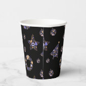 Paarse Kerst Feestbekers - set 2 Papieren Bekers (Rechts)