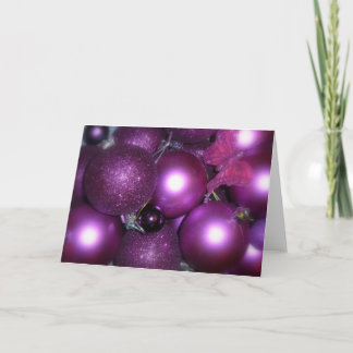 Paarse kerst feestdagen kaart