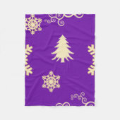 Paarse kerst fleece deken (Voorkant)