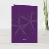 Paarse kerst foto bericht gevouwen Kaarten (Achterkant)