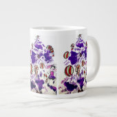 Paarse kerst grote koffiekop (Voorkant rechts)