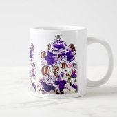 Paarse kerst grote koffiekop (Rechts)