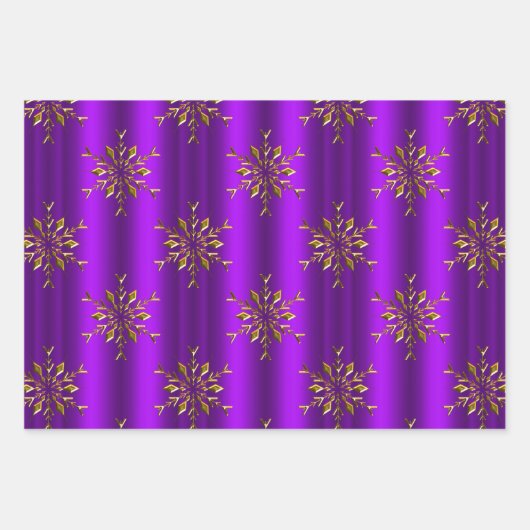 Paarse kerst inpakpapier vel (Voorkant 3)