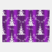 Paarse kerst inpakpapier vel (Voorkant)