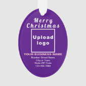 Paarse kerst-kerst-ovaal acrylversiering ornament (voorkant)