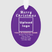 Paarse kerst-kerst-ovaal acrylversiering ornament (achterkant)