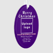 Paarse kerst-kerst-ovaal acrylversiering ornament (voorkant)