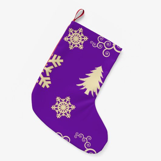 Paarse kerst kleine kerstsok (Voorkant (Hangend))