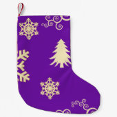 Paarse kerst kleine kerstsok (Voorkant)