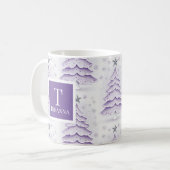 Paarse kerst koffiemok (Voorkant links)