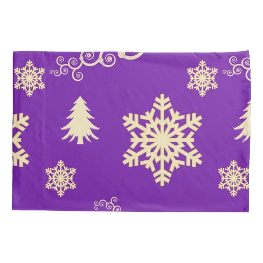 Paarse kerst kussensloop (Achterkant)