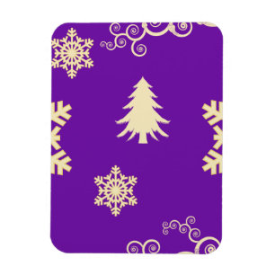 Paarse kerst magneet