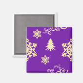 Paarse kerst magneet (Voorkant / Achterkant)