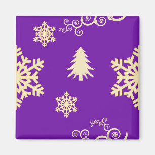 Paarse kerst magneet