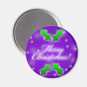 Paarse kerst magneet (Voorkant / Achterkant)