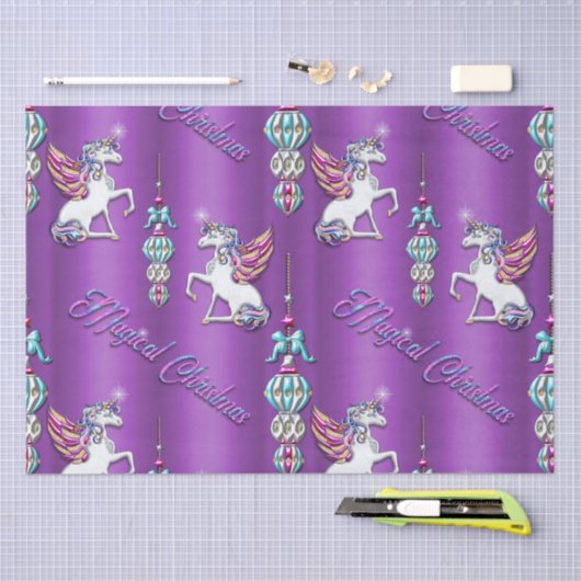  Paarse kerst-orn Tissuepapier (Craft)