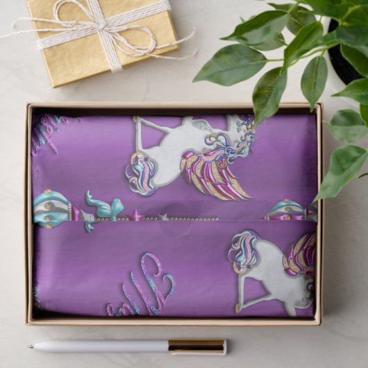  Paarse kerst-orn Tissuepapier (Geschenk)