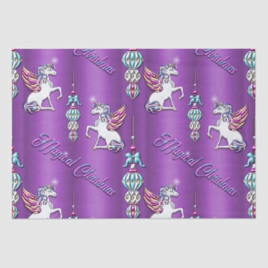 Paarse kerst-orn Tissuepapier (Voorkant)