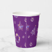 Paarse Kerst Party Cups - set 1 Papieren Bekers (Rechts)