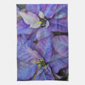 Paarse kerst poinsettia theedoek (Verticaal)