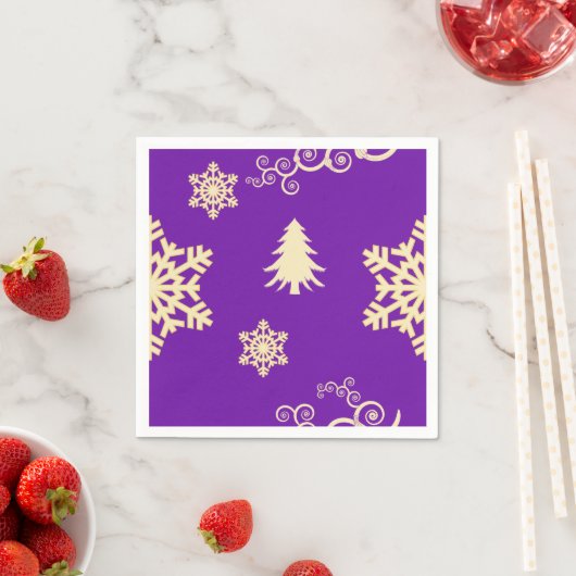 Paarse kerst servetten (Insitu)