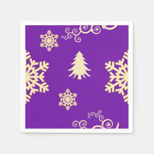Paarse kerst servetten (Voorkant)