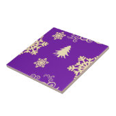 Paarse kerst tegeltje (Zijkant)