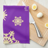 Paarse kerst theedoek (Quarter Fold)