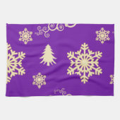 Paarse kerst theedoek (Horizontaal)