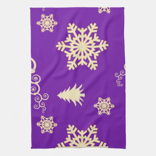 Paarse kerst theedoek (Verticaal)