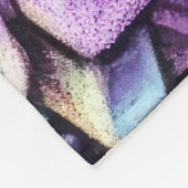 Paarse Kerst Thema Hard Pastel Tekening Fleece Deken (Hoek)
