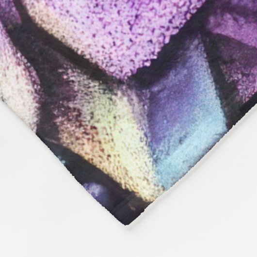 Paarse Kerst Thema Hard Pastel Tekening Fleece Deken (Hoek)