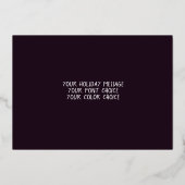 Paarse Kerst Thema Hard Pastel Tekening Folie Feestdagenkaart (Achterkant)