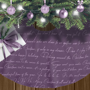 Paarse Kerst Typografie Patroon#36 ID1009 Kerstboom Rok