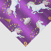 Paarse kerst van Unicorn Tissuepapier (Detail)