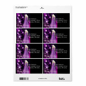 Paarse kerstAdresetiketten voor meisjes Etiket (Full Sheet)