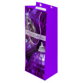 Paarse kerstballen Kerstcadeauttas wijn Cadeautas (Achterkant Gekanteld)