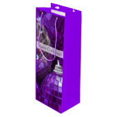 Paarse kerstballen Kerstcadeauttas wijn Cadeautas (Voorkant Gekanteld)