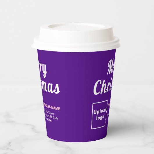 Paarse kerstbeker papieren bekers (Links)