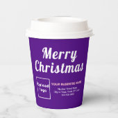 Paarse kerstbeker papieren bekers (Achterkant)